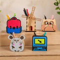 Fun Wooden Pen Stands for Kids