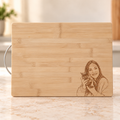 Personalised Photo Sketch Bamboo Chopping Board