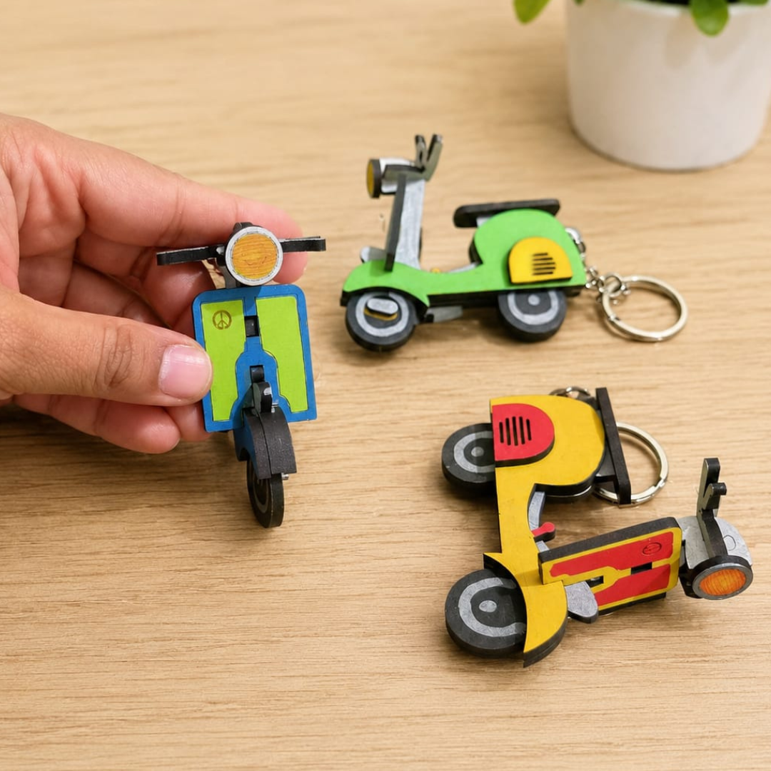 Colourful Scooter Keychain