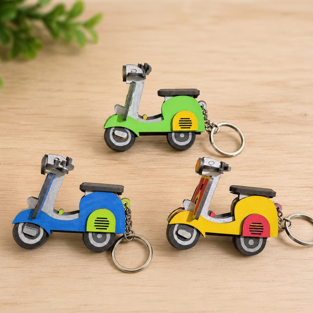 Colourful Scooter Keychain
